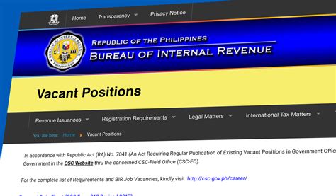 BIR Hiring 2023: More than 700 Vacant Positions Nationwide .